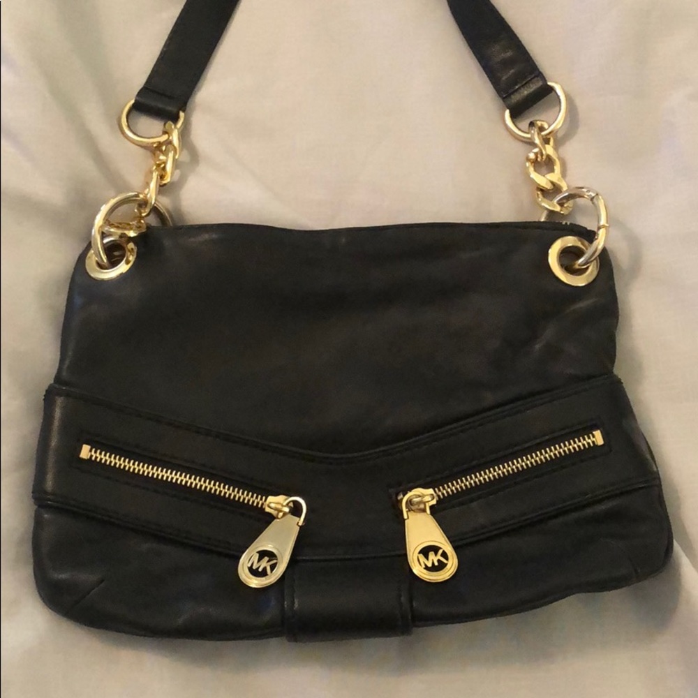 Michael by Michael Kors Black Bag - Gold Hardware
